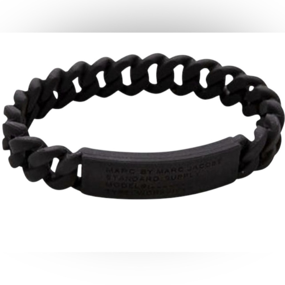 Marc by Marc Jacobs Black Chain Link ID Bracelet